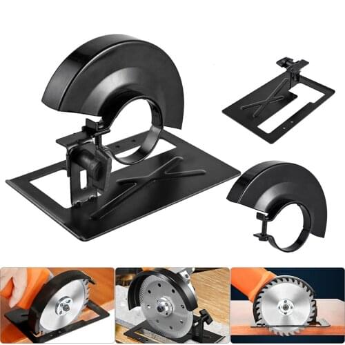 Zezzo® Adjustable Thickened Steel Angle Grinder Balance Bracket Holder Cutting Machine Base Protection Cover DIY Woodwoking Tool