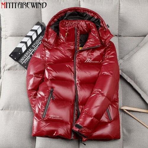 -30 Degree Winter Jacket Women Down Parkas Coat 90% White Duck Down Coat Waterproof Hooded Keep Warm Shiny Parkas Puffer Jacket