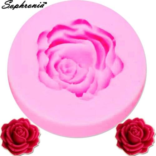 10pcs/set Silicone Chocolate cake Mold Rose Flower Fondant Resin Molds DIY Cake Decorating Tool Kitchen Baking Cake Tools M750