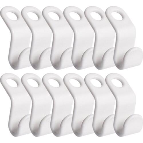 12Pcs Clothes Hanger Connector Hooks Mini Space Saving Cascading Hook Storage Rack Wardrobe Hanging Tool