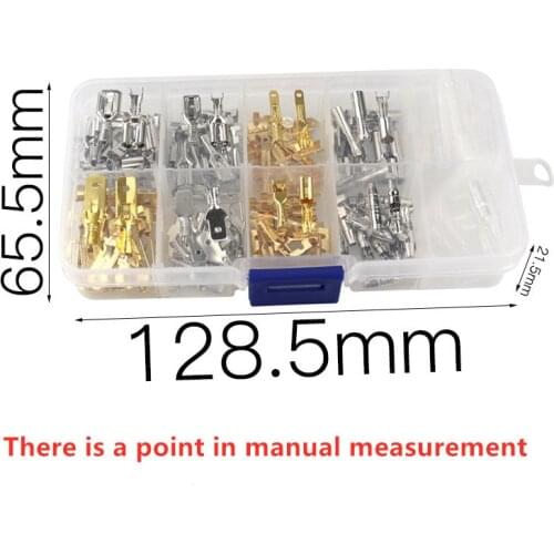 150PCS 2.8/4.8/6.3mm Wire Connectors Crimp Terminals Cable Connector Female/Male Spade Terminals With Insulating Sleeves Tube