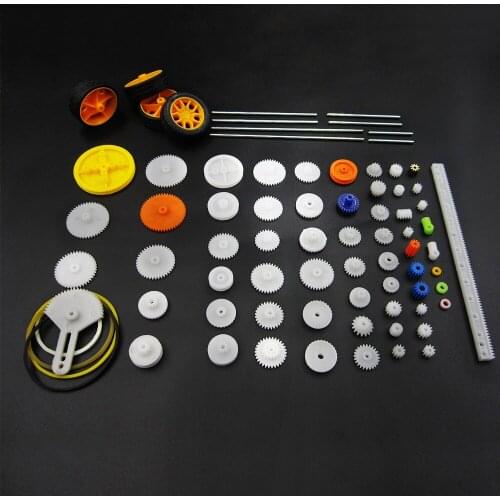 78pcs K886 Gears Worms Belt Pulleys Model Car Wheels Package DIY Parts Technology Making