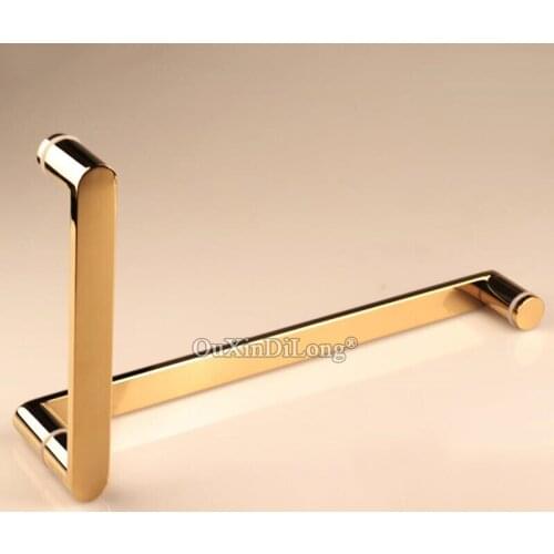 Brand New 304 Stainless Steel Frameless Shower Door Handles L Shape Pull / Push Door Handles TOWEL BAR