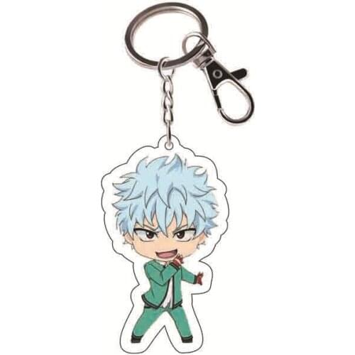 Anime The Disastrous Life of Saiki Kusuo Key Chain Pendant Acrylic Keychain Cartoon Figure Keyring