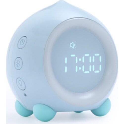 Peach Shape Alarm Clock Smart APP Bluetooth Speaker Mini Multi-function LED Digital Clock Night Lights Mute Alarm Clock