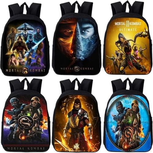 Mortal Kombat Backpack Children Kindergartens Bags Anime Cartoon School Knapsack Boys Girls Mini Rucksack Kids Bookbag Satchel