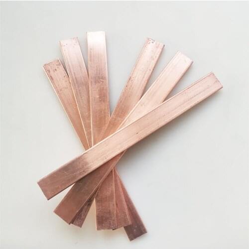Length 200mm Thickness 4mm Width 20mm Copper Flat Bar Plate Strip Copper Metal Section Rod