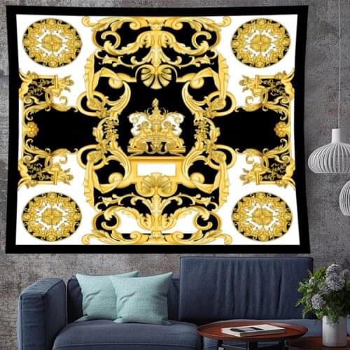 Court style retro Deconstruction Tapestry wall hanging angle boho home decor gold macrame Tapestries Vintage Wall Hanging decor