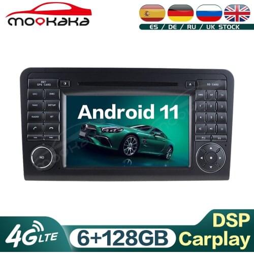 For Mercedes Benz ML CLASS ML300 ML350 W164 2005 - 2012 Android 11 6GB+128GB GPS Navigation Audio Stereo Head Unit Carplay DSP