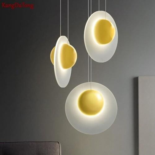Minimalist Designer Restaurant Poached Egg Led Chandelier Creative Personality Living Room Dining Room Modern Bedside Lighting