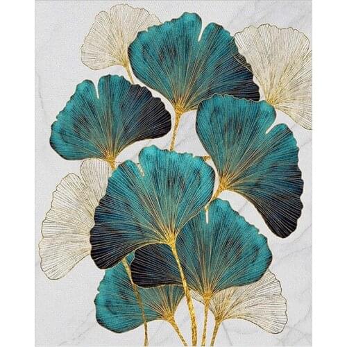 DIY Diamond Painting Full Drill Ginkgo Paint By Diamonds Square for Adults Cross Stitch Kit Diamond Art Kits