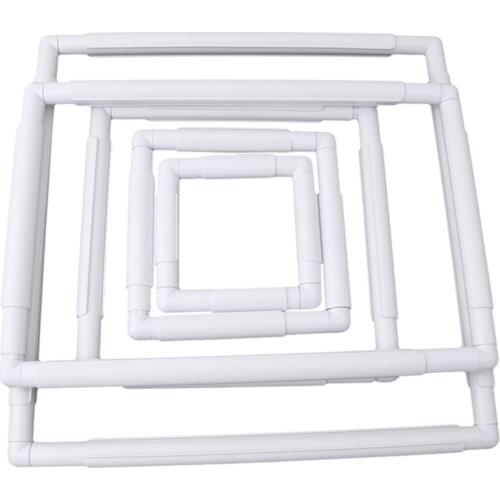 Square Shape Embroidery Frame Set Plastic Cross Stitch Craft Tool Sewing Tools Handhold Frame Hoop Sewing Craft DIY Tools