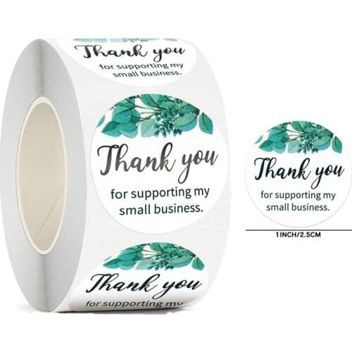 Leaves Thank You Seal Sticker Handmade Crafts Birthday Party Decoration Wedding Envelope Stickers Commercial Use Sticker Label