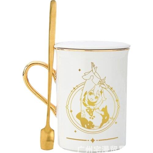 New Genshin Impact Paimon Cosplay Coffee Mug Tea Cup Cartoon Anime Milk Glass Lady Valentines Day Anniversary Gift Accessory