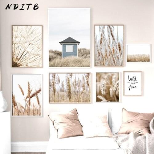 Dandelion Flower Grass Nature Landscape Canvas Painting Scandinavian Decoration Wall Art Poster Nordic Print Botanical Picture