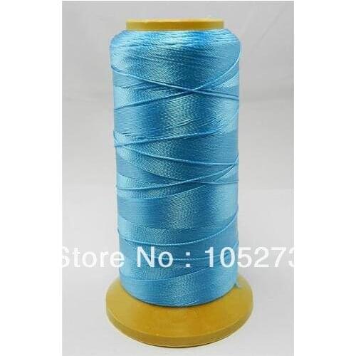 Wholesale 200Y Sky Blue Color Bead Silk Cord Thread Line Fit Necklace Jewelry 0.5mm New Arriver Free Shipping