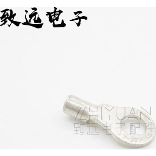 Original new 100% R1.25-4 22-16AWG M4 round bare terminal cold pressed copper lug connector