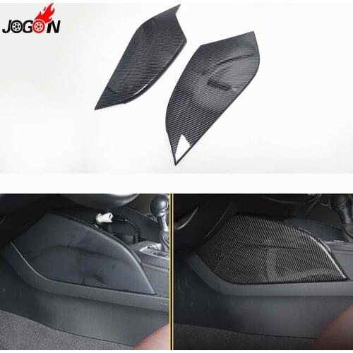 2pcs Carbon Fiber Look Gear Shifter Panel Side Cover Trim for AUDI AUDI A3 S3 RS3 8V 2013 2014 2015 2016 2017