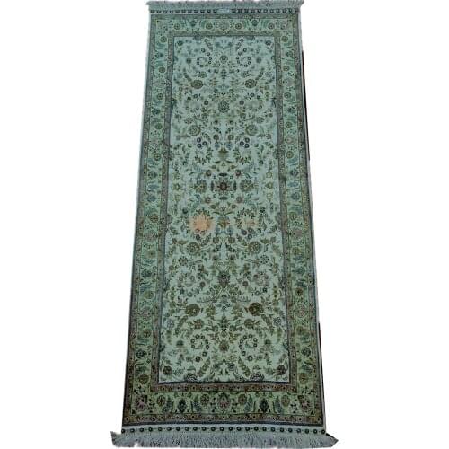 Seeykeep™ 2.5x6ft Rectangle Pure Silk Handknotted Exquisite Floral Design Runner Rug-SK3036156