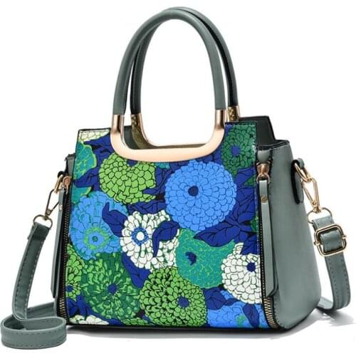 Chic Flower Pattern Womens Bags 2021 Latest Casual Western Style Womens Handbags Luxury Ladies One-Shoulder Messenger Bag Sac