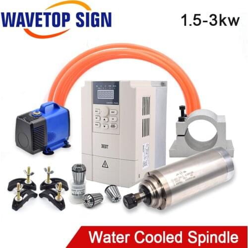 CNC Spindle 1.5kw 2.2kw 3kw Water Cooled Spindle Motor 220V 380V Inverter For CNC Milling Router Machine Tool Spindle Tools