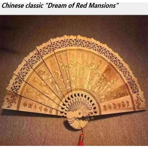 Sculptures of cypress, 22cm fans, multi style handcrafts of wood crafts with cedar fans 3