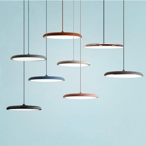 Modern color pendant light Design replica design lamp Round flying saucer lamp For Dining Room Living Roomart deco pendant light