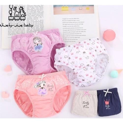 Baby Girls Underwear Breathable & Comfrtable Panties For Children Toddler Soft Cotton Underpants Girls Teenage Cartoon Briefs