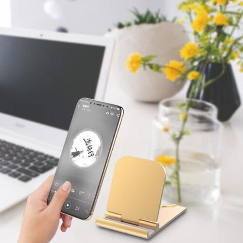 Universal Folding Cell Phone Table Stand Plastic Desk Stand Phone Holder Phone And Tablet Ring Silicone Anti-slip Mat Holder