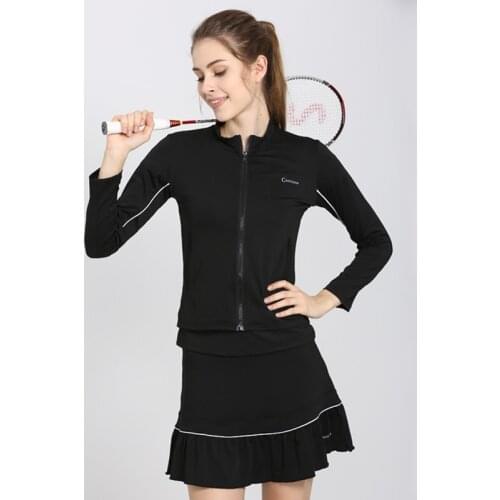 Raibaallu Badminton Skort For Women Black Pleated Skirt Shorts Tennis Pocket Onepiece Dress Cotton
