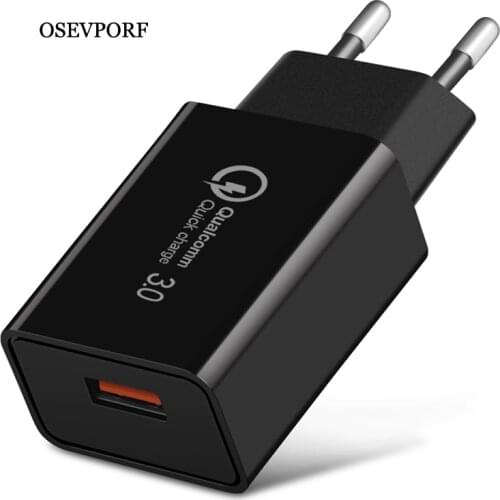 Quick Charge 3.0 USB Charger QC3.0 Fast Wall Charger for Samsung S10 S9 Xiaomi iPhone 11 Pro X 8 7 6 Huawei Mobile Phone Charger