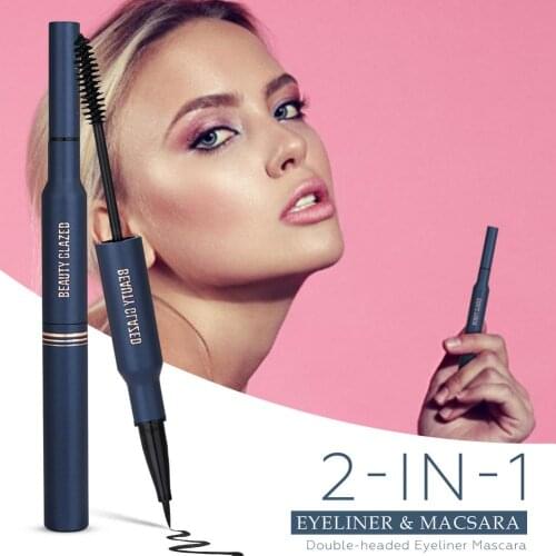Liquid Eyeliner Pen Waterproof Fast Dry Black Eye Liner Pencil With Eyeliner Cosmetic Double-ended EyelinerLong-Lasting Makeup