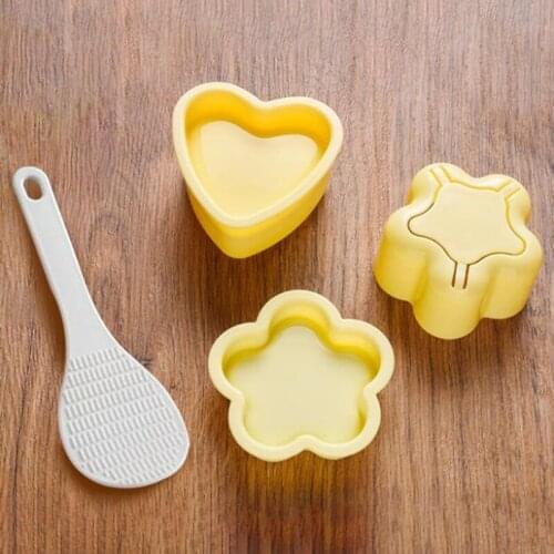 3PCS/Set Press Heart Flower Sushi Maker Mold Japanese Home Kitchen Bento Accessories Tools DIY Sushi Mold Onigiri Rice Ball Food