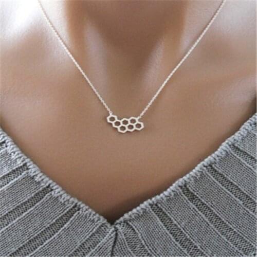 30Pcs _ Honing Kam Ketting In Honingraat Ketting Tiny Bijenkorf Ketting Voor Vrouwen