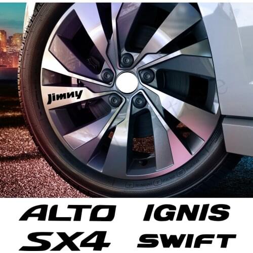 4PCS Car Wheel Rim Sticker For Suzuki ALTO BALENO GRAND VITARA IGNIS JIMNY SAMURAI SWIFT SX4 VITARA car Accessories