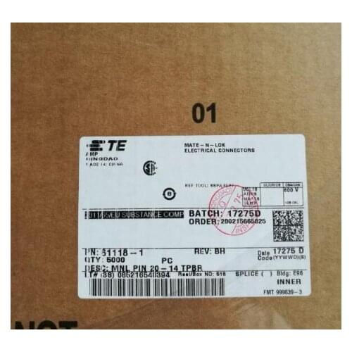 61118-1 CONN PIN 20-14AWG TIN MNL TYCO TE AMP housings connectors terminals 100% new and original parts