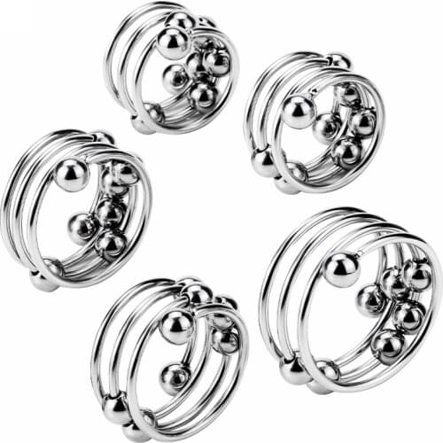 BESTCO 18+ Thick Metal Cock Ring Male Sperm Time Delay Ejaculation Casing Lock Erotic Bondage Prdoucts Adult Stainless Sex toys