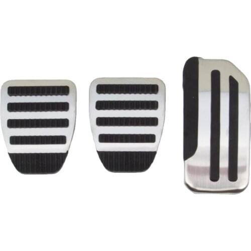 Carmilla Stainless Steel AT Car Brake Pedal Fuel Gas Pedals Cover for Nissan Tiida Livina 2011 - 2015 Sylrh 2014 Sunny 2014 2015