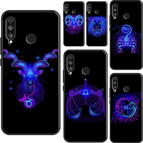 Neon Zodiac Signs Case For Huawei P20 Lite P40 P30 Pro P Smart Z 2019 Nova 5T Honor 10 X Lite 10i 8X 9X 8A