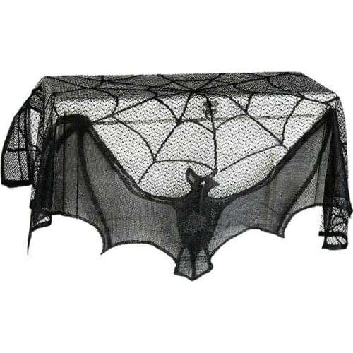 DIY Black Lace Bat Halloween Props Party Scary Indoor Decorations Window Curtains Event Party Holiday Decorations