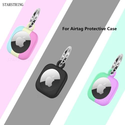 For apple airtag keychain locator protective cover Anti-drop For Airtag Protective Case Air Tag Soft Silicone Protective Cover