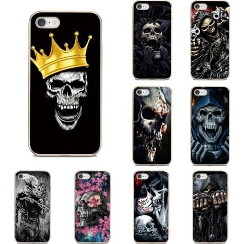 For BQ Aquaris U U2 Lite C V Plus X X2 Pro X5 E4.5 E5 4G M4.5 M 2017 Cheap phone Skull Cool series Soft Transparent Shell Cover