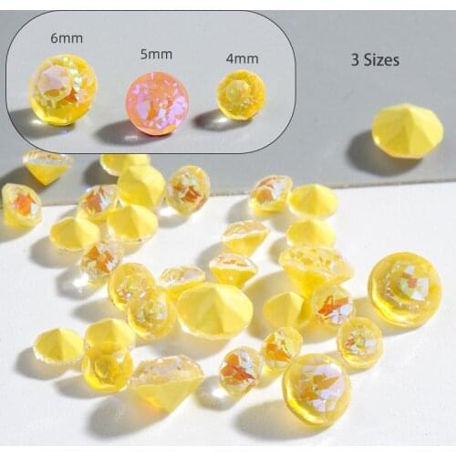 XIAOPU 16 Cuts Pointback Fancy Stones K9 Glass Loose Rhinestones Mocha Fluorescence Round Shape Crystal Strass Nail Stones