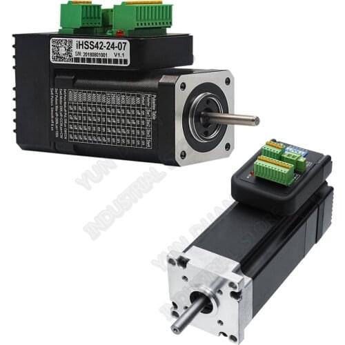 JMC Integrated NEMA17 42mm 0.7Nm 24VDC 1500rpm DSP Hybrid closed loop Motor Driver Encoder All- in- one easy Servo IHSS42-24-07