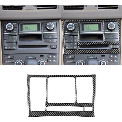 Carbon Fiber Center Console CD Panel Frame Trim Cover For Volvo XC90 03-2014
