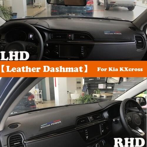 Leather Dashmat Accessories Car-Styling Dashboard Covers Pad Dash Mat Sunshade Carpet For Kia KXcross 2017 2018 LHD RHD