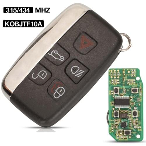 Kutery 5 Buttons 315/434MHZ KOBJTF10A 5E0U50357 CW93-15K601-AB Remote Control Car Key For Jaguar F-Type XE XJ XF XK Smart Key