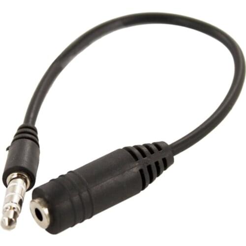 Newest 2.5 mm Female to 3.5 mm Male 3 Rings Jack Stereo Adapter On/Off Enabled audio cable extension cord