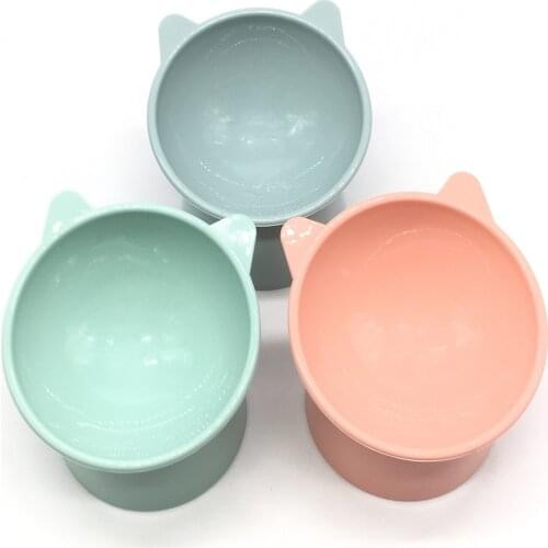 Single Cat Bowl Non-Slip Pet Food Bowl Safeguard Neck Dog Cats Feeder Pets Kitten Puppy Food Water Feeding Bowls With Stand