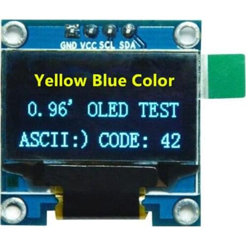 0.96 inch oled IIC Serial yelloe and blue OLED Display Module 128X64 I2C 12864 LCD Screen Board GND VCC SCL for Arduino